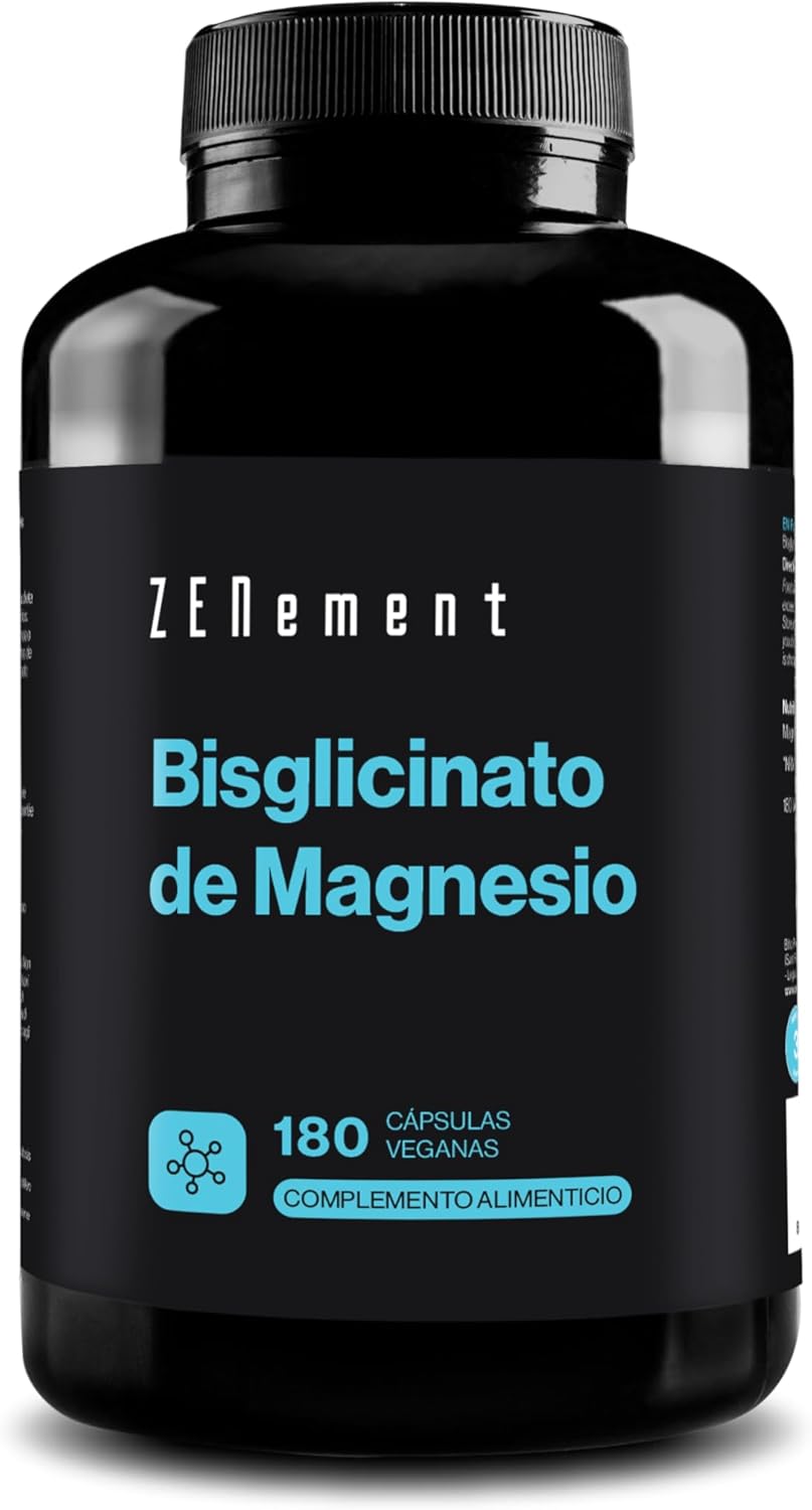 Bote de magnesio bisglicinato Zenement en cápsulas