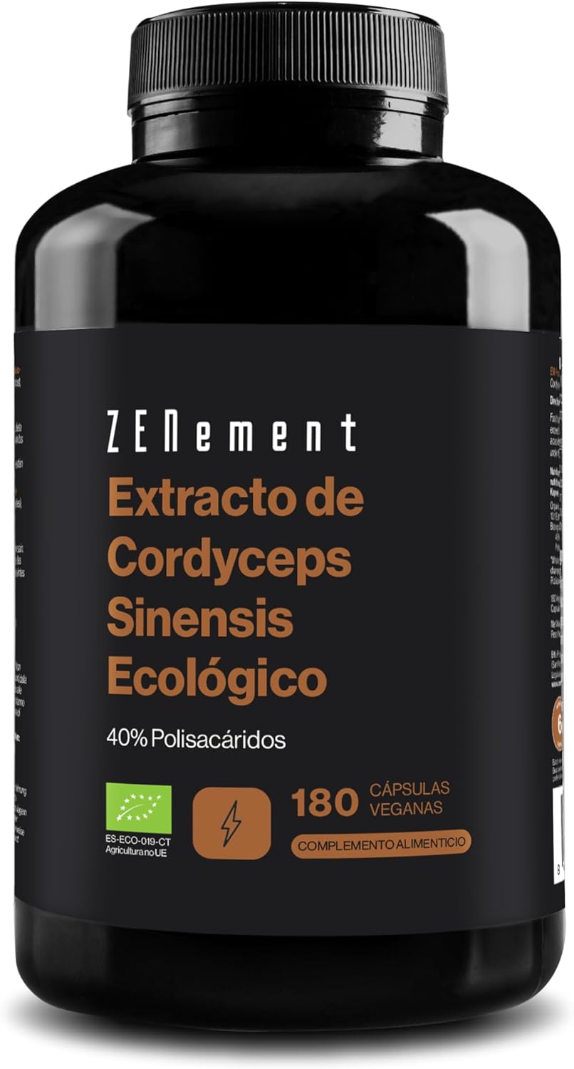 Bote de cordyceps sinensis ecológico en cápsulas