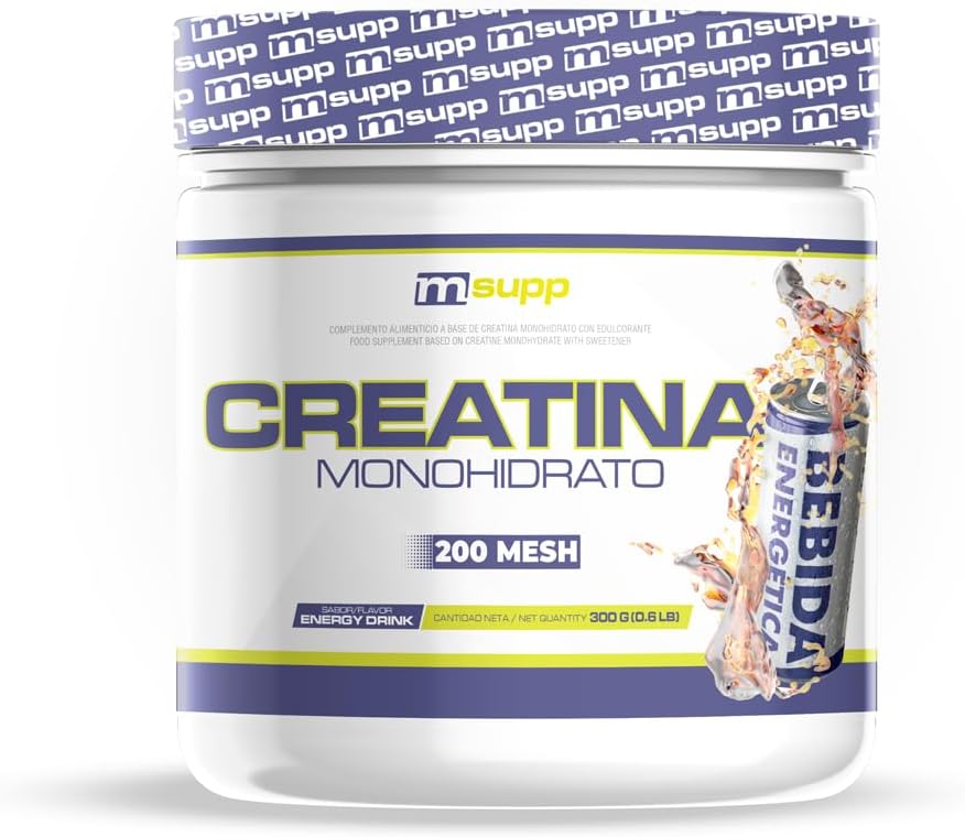 Bote de creatina monohidrato en cápsulas vegetales MM Supplements