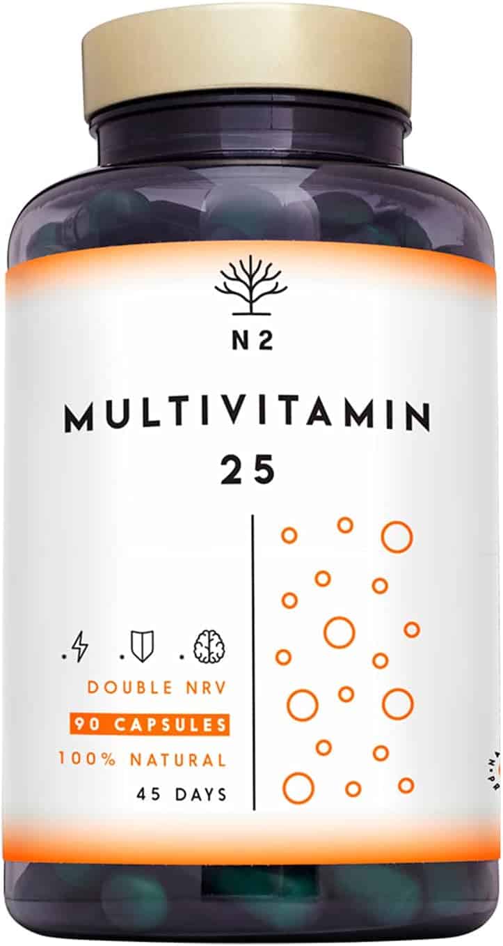 Bote de multivitamínico N2 Natural Nutrition para energía y vitalidad