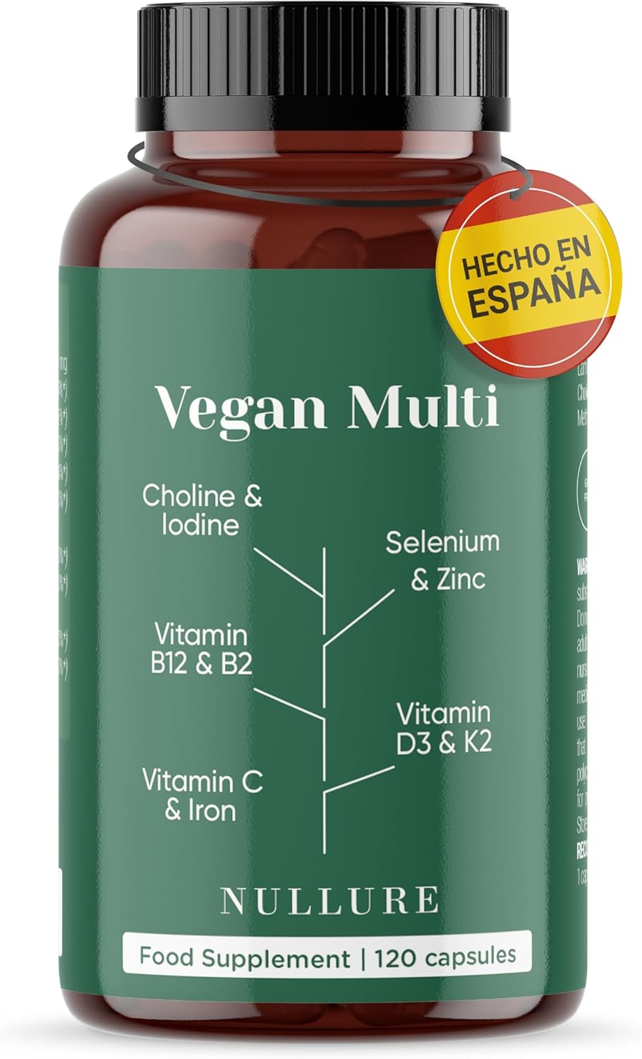 Bote de Nullure Multivitamínico vegano All-in-One con B12