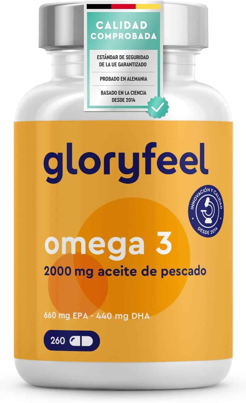 Bote de omega 3 2000 mg alta concentración 260 cápsulas