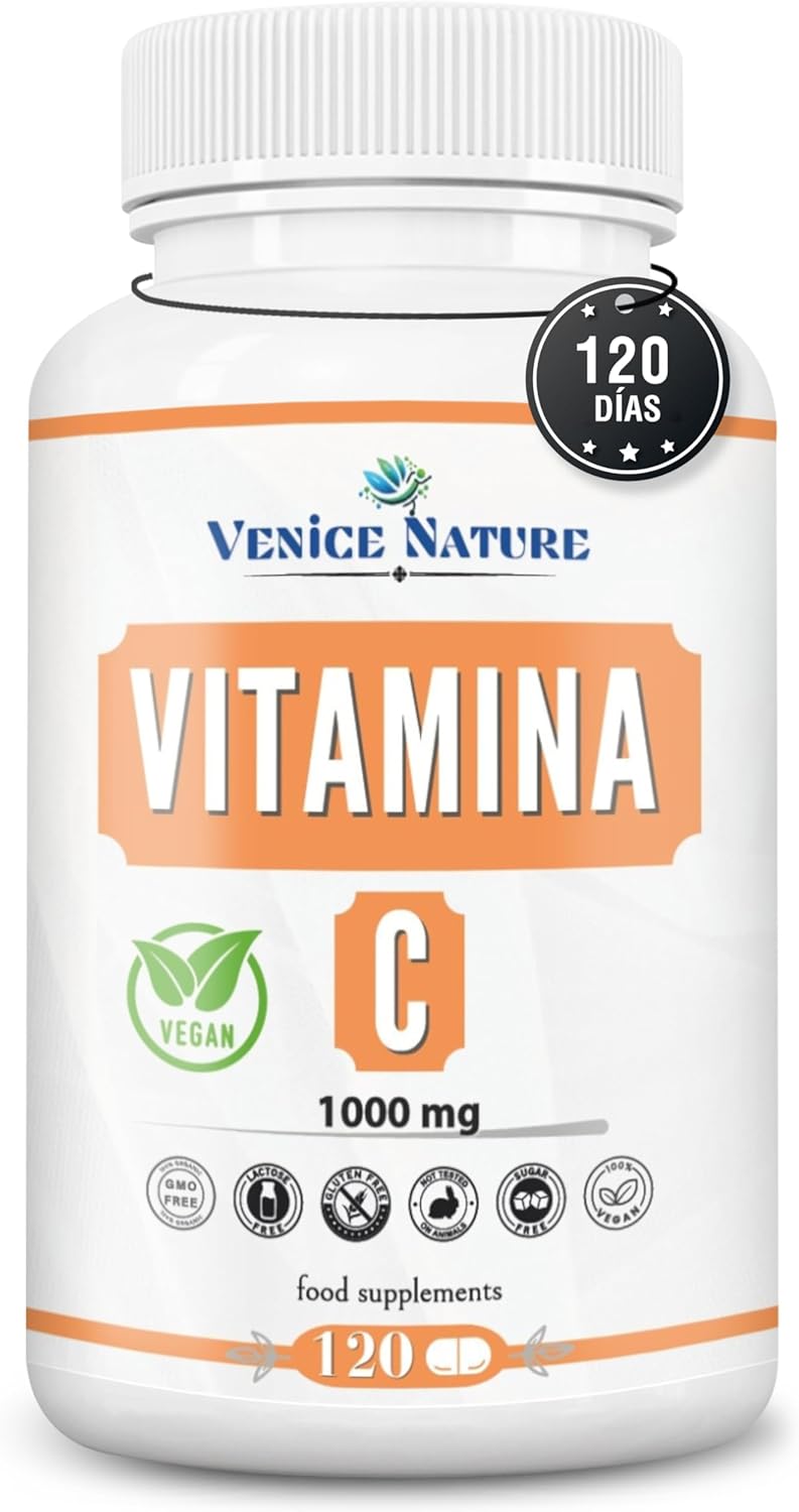 Envase de vitamina C 1000 mg Venice Nature 120 tabletas