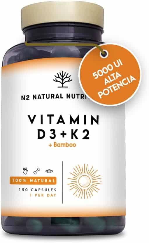 Bote de N2 Vitamina D3 y K2 alta dosis