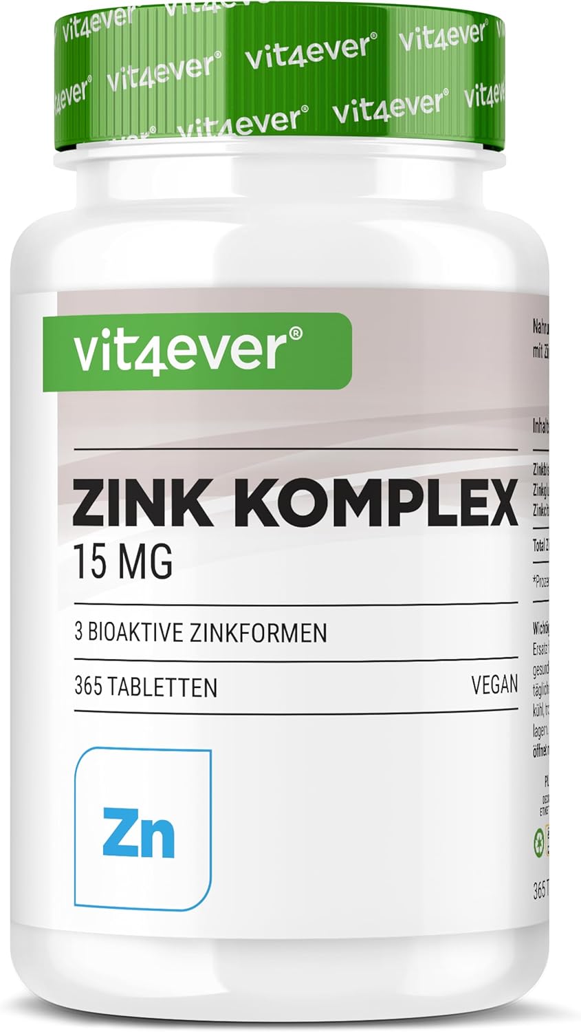 Bote de Zinc Complex 15 mg con 365 comprimidos